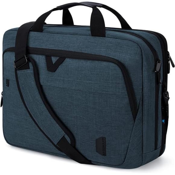 17.3 Inch Laptop Bag, Expandable Computer Bag Men Women Lockable (Dark Blue) - Picture 1 of 6